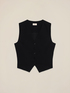 Crepe fabric vest image number 0