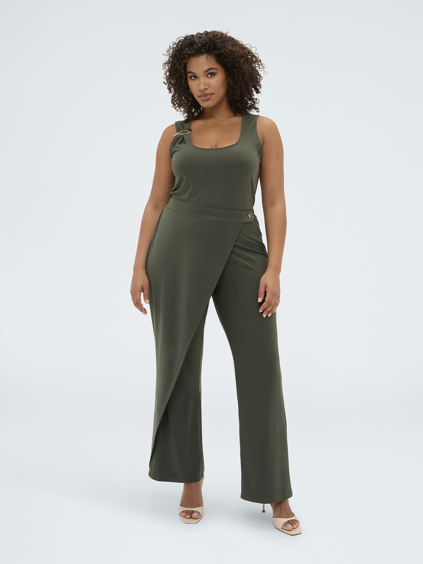 Pantalon en jersey avec fermeture portefeuille image number 3