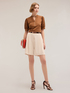T-shirt with keyhole and broderie anglaise sleeves image number 3