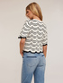 Wavy stitch striped sweater image number 1