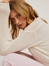 Pullover scollo a v in cotone image number 0