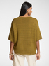Maglia misto viscosa traforata a righe image number 1