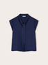 Blouse satin avec nœud image number 4
