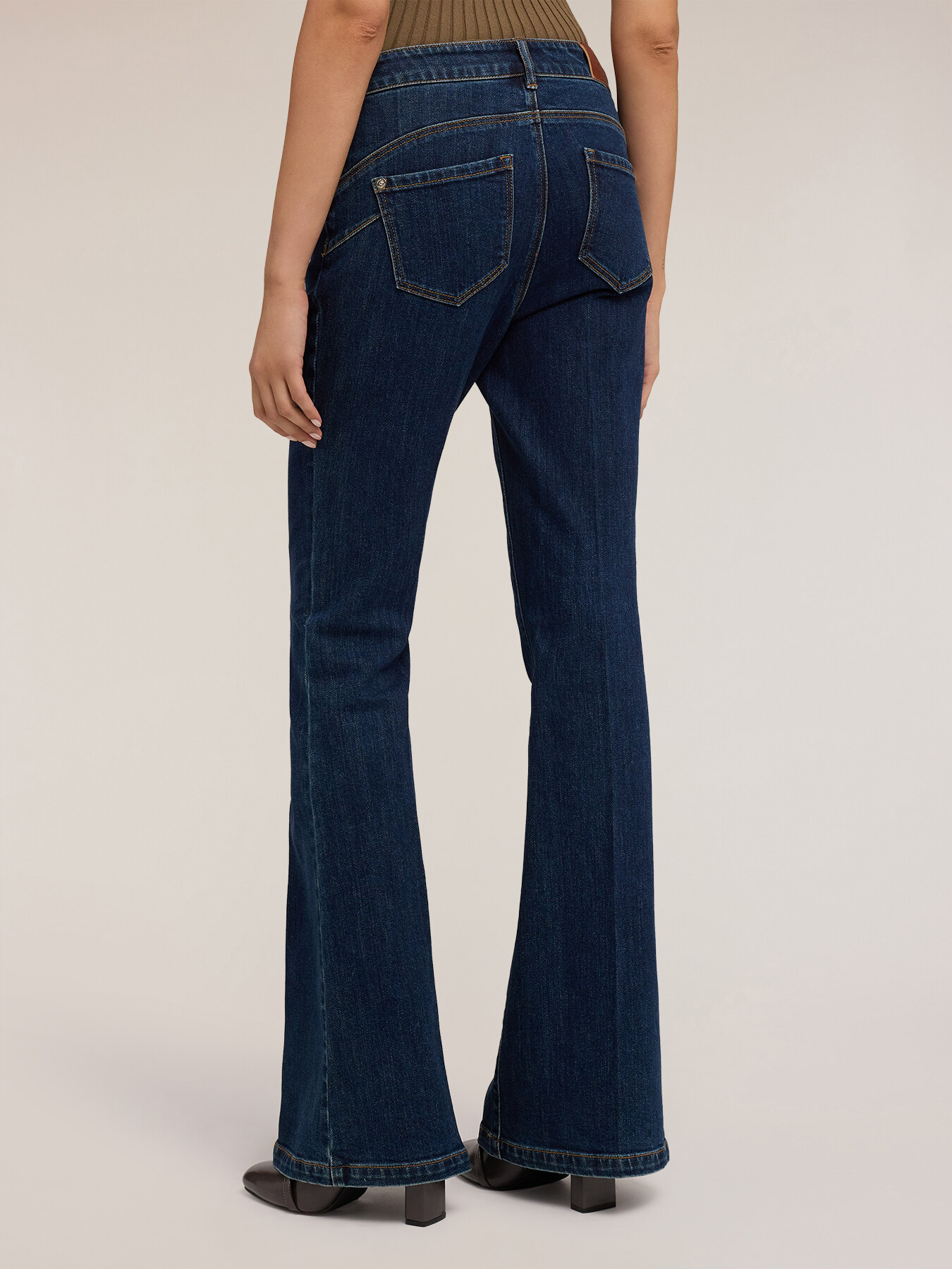 Flare jeans with jewel buttons image number 1