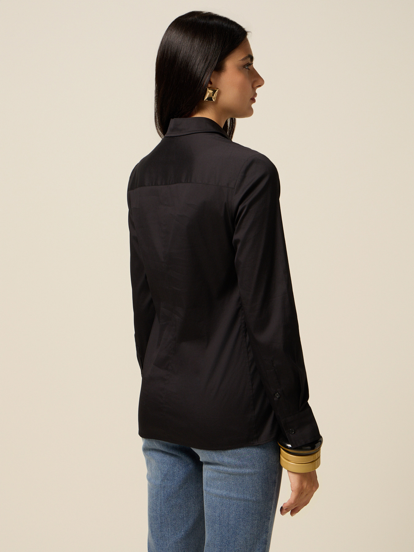 Camicia basic in popeline image number 1