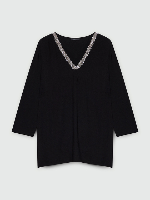 LENZING™ ECOVERO™ viscose T-shirt with embroidery