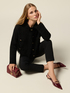 Wool blend cardigan with fringe and buttons image number 3