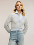 Short cardigan in openwork lurex knitwear image number 0
