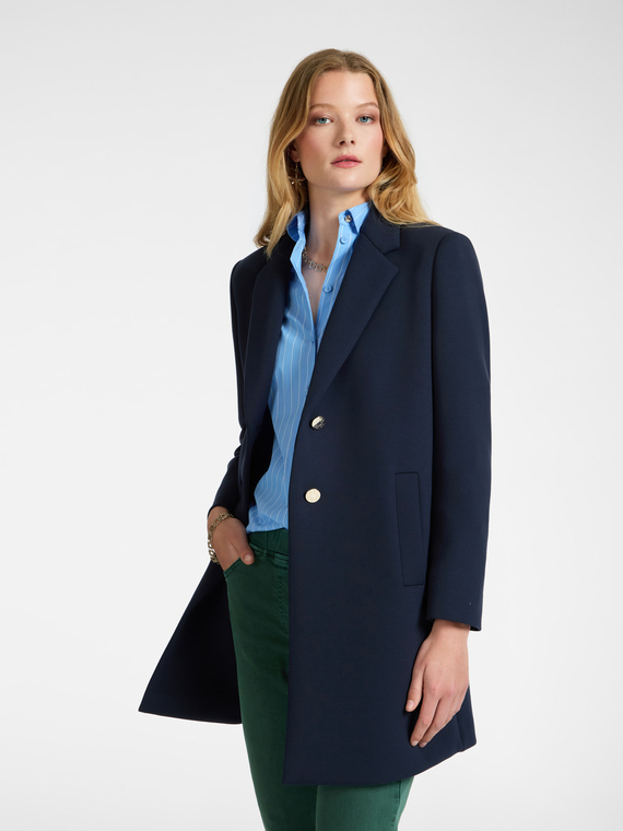 Scuba fabric coat