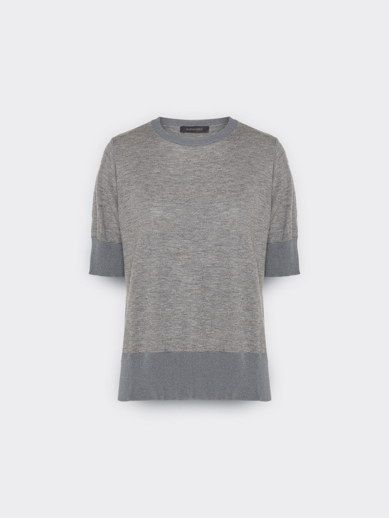 Short-sleeved wool sweater image number 4