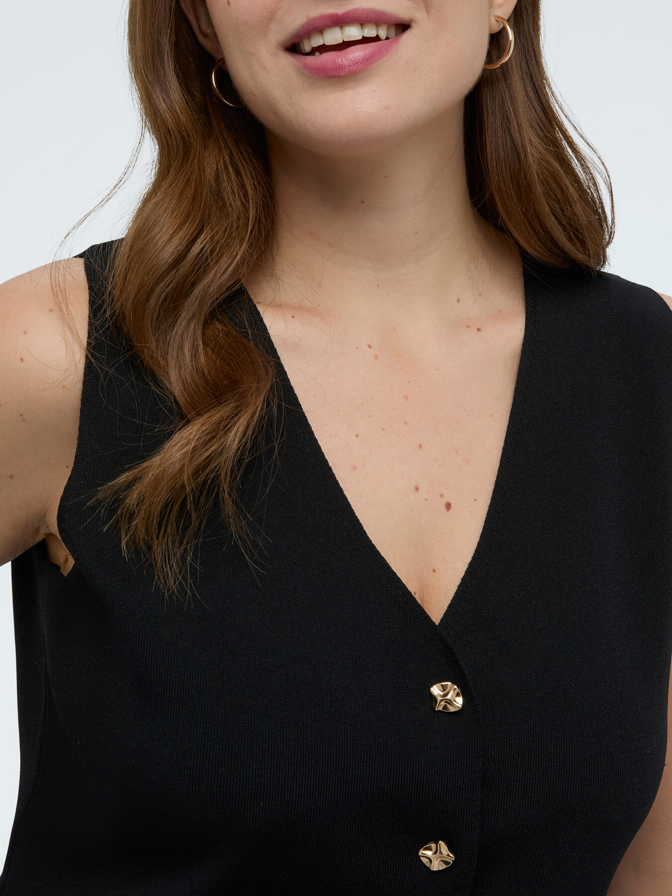 Gilet lungo in maglia image number 3