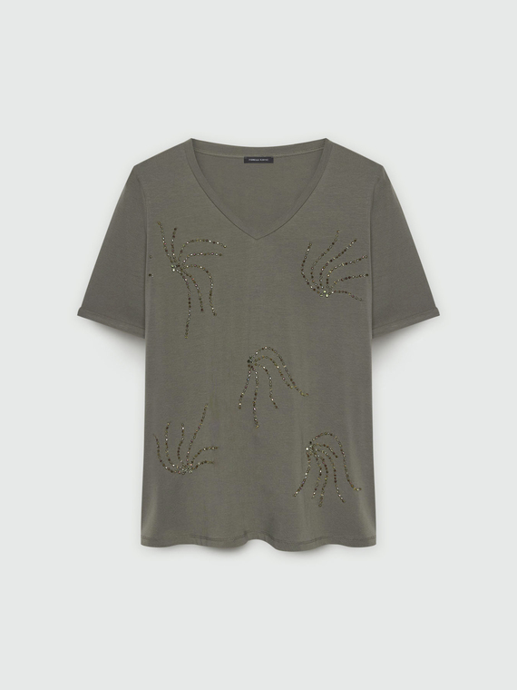 T-shirt ricamata