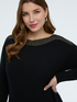Maglia con scollo a barchetta e dettagli lurex image number 2
