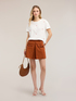 Shorts a vita alta con piega a soffietto image number 3