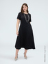 A-Linien-Kleid aus Satin mit Fransen-Details image number 0