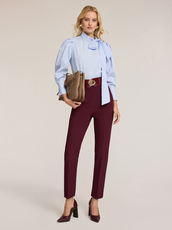 Pantalon carotte taille haute