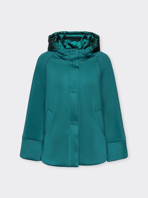Scuba fabric coat