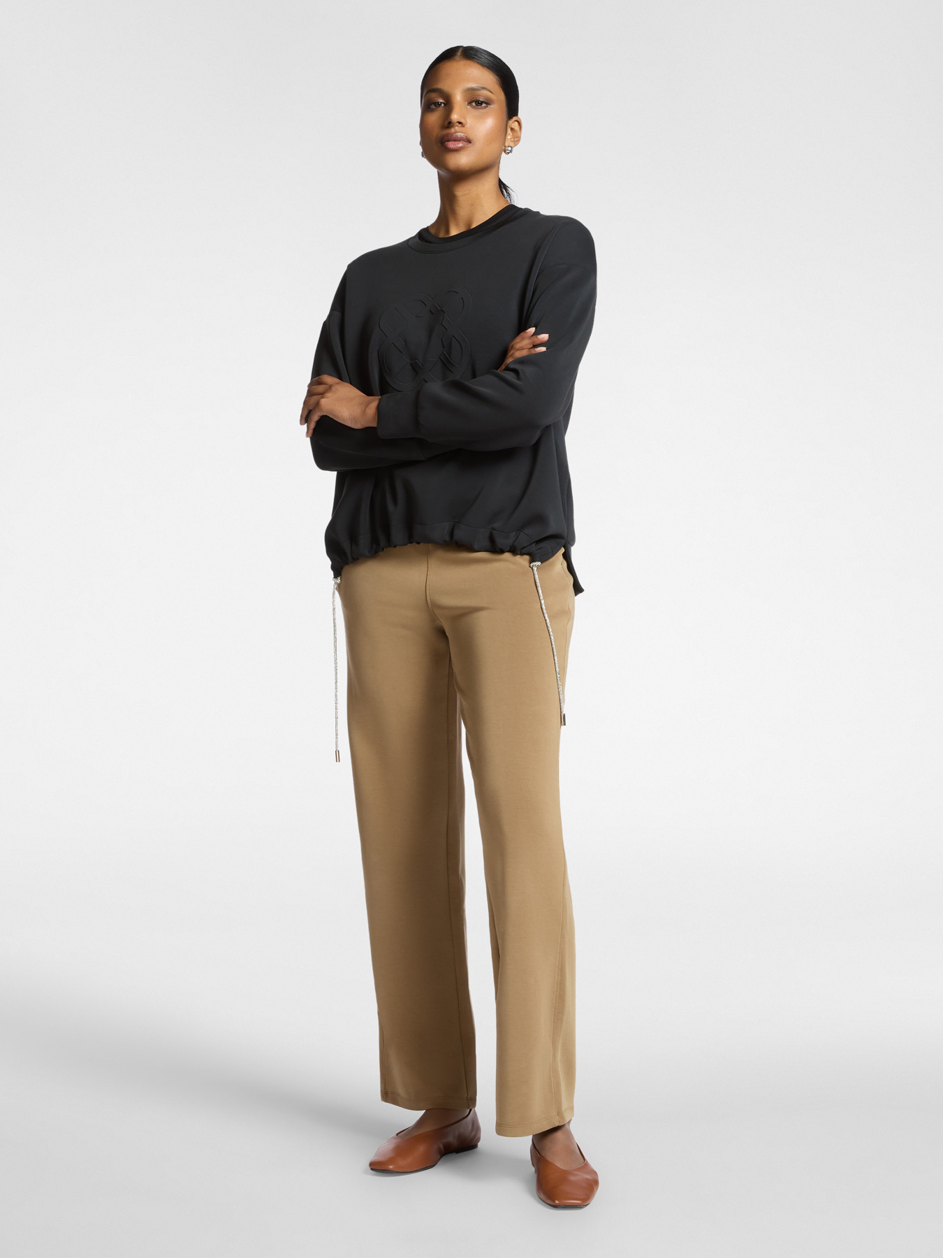 Sweat en scuba avec logo Monogram image number 2