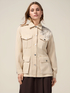 Cotton jacket with jewel embroidery image number 0