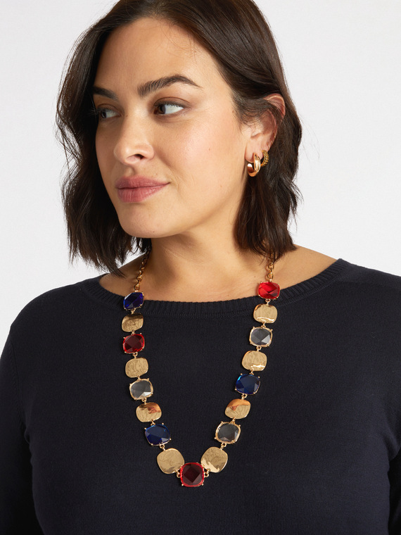 Collana con cristalli colorati