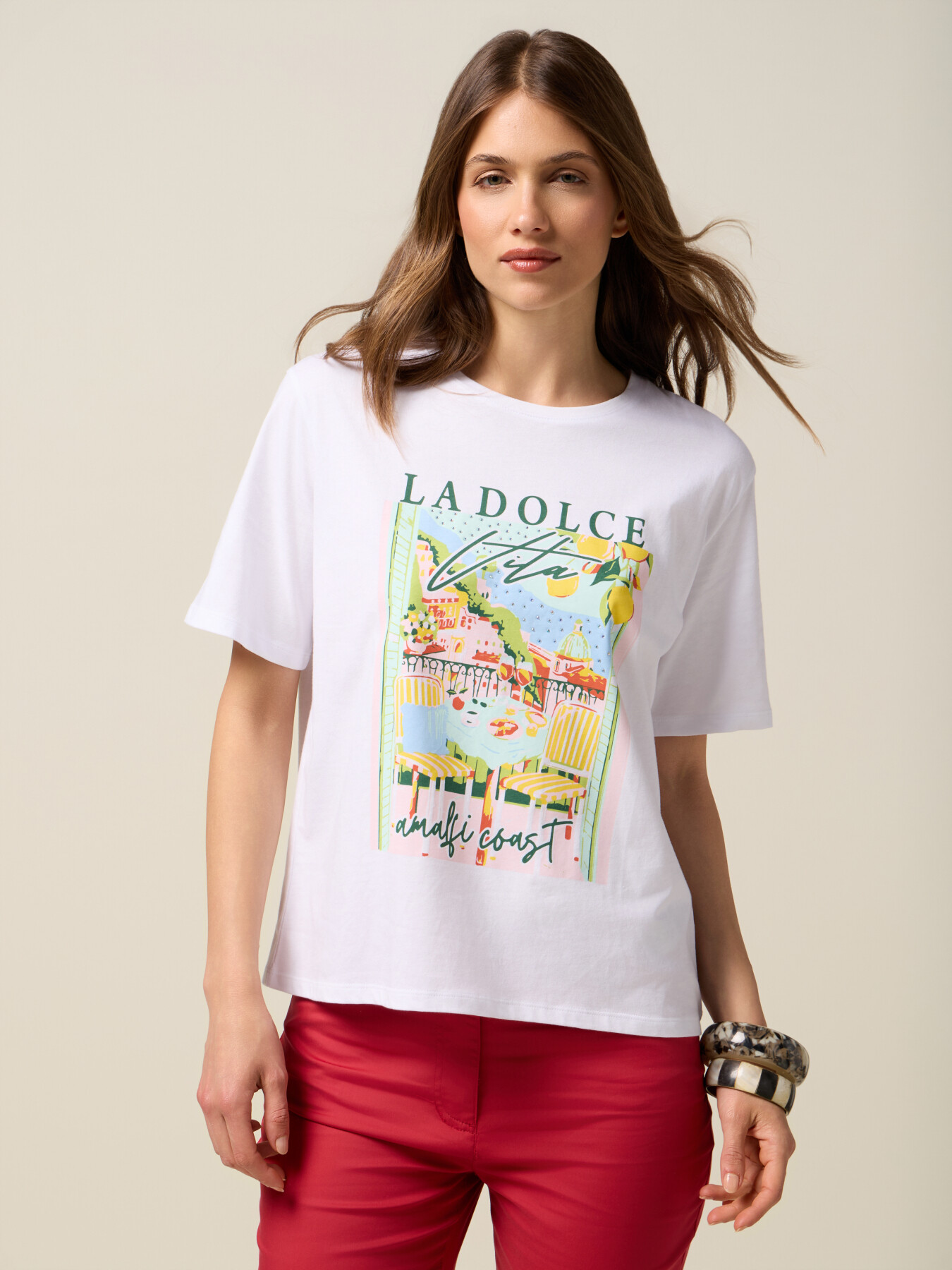 Jersey T-shirt with print image number 0