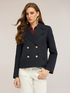 Double-breasted short trench coat in taffeta image number 2