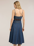 Rochie midi din denim cu decolteu &icirc;n formă de inimă image number 1
