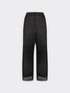 Mixed cotton trousers with lace image number 4