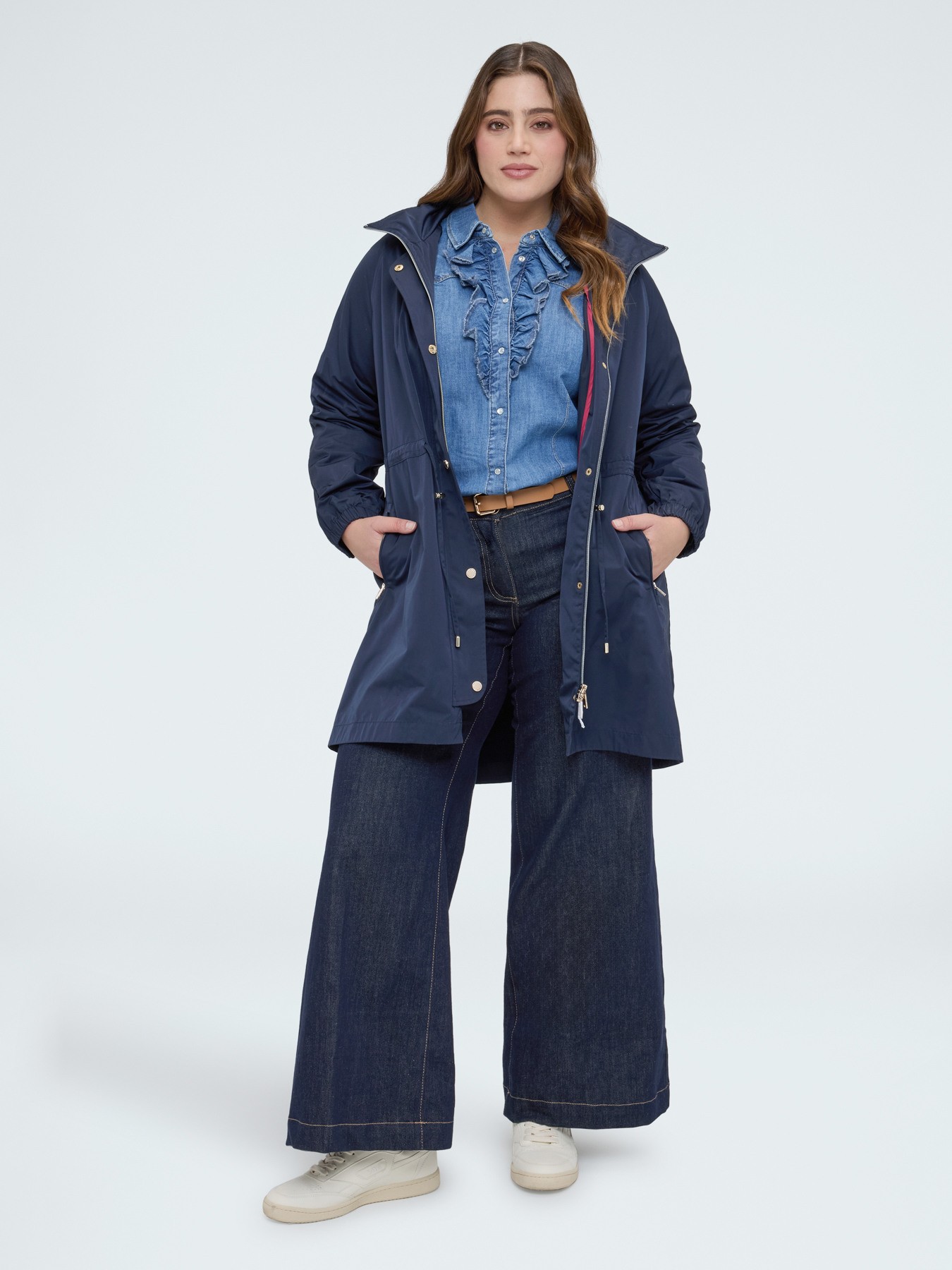 Chemise en denim avec volants image number 4