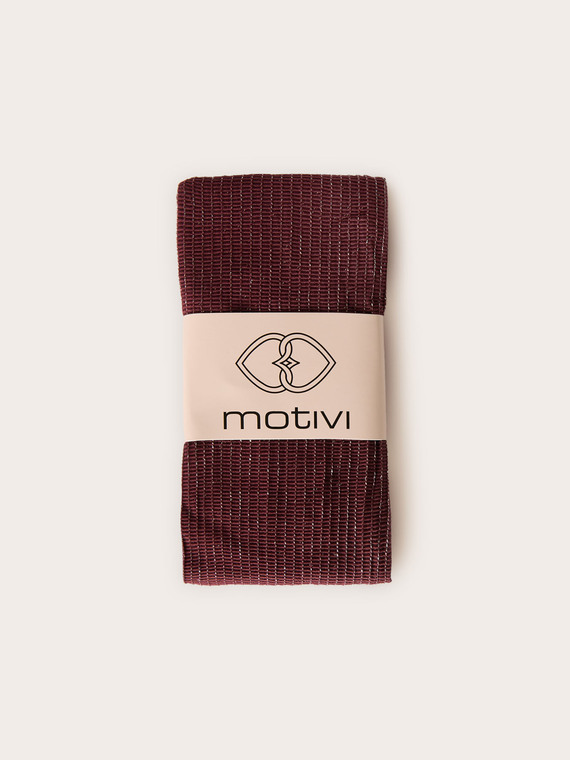Short ribbed lurex socks