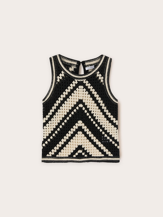 Crochet knit top