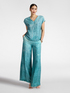 Printed palazzo pants image number 0