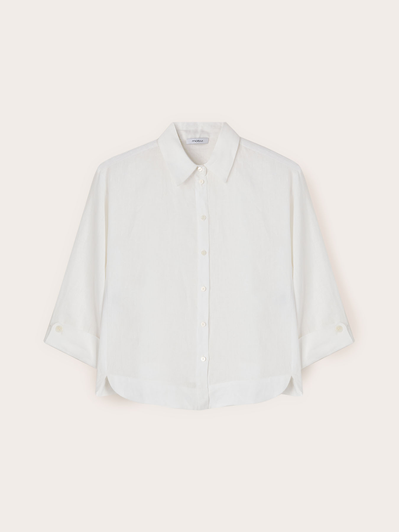 Boxy linen shirt image number 4