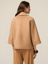 Suede-effect caban coat with brooch image number 1