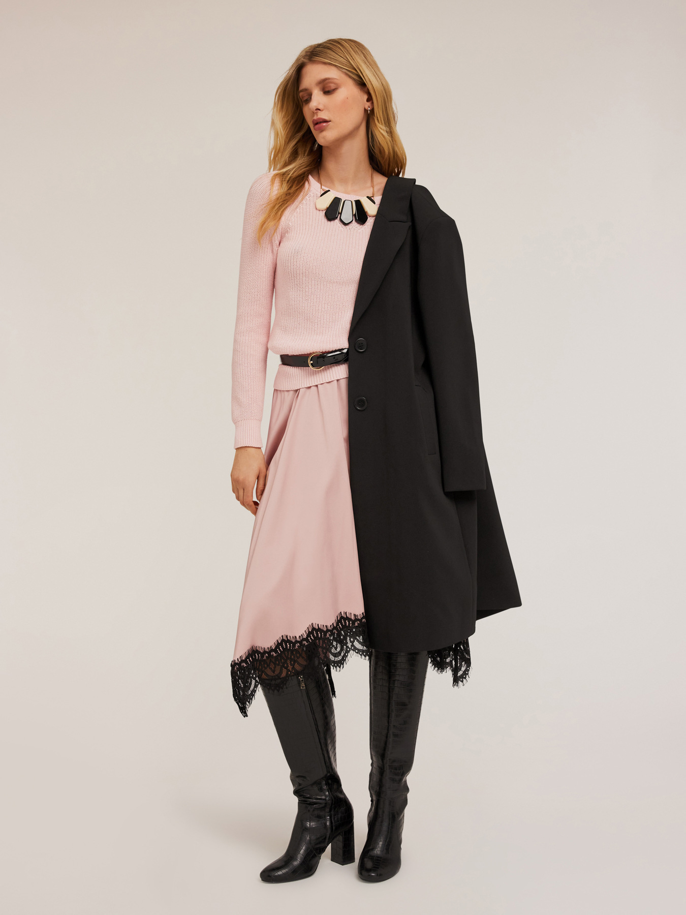 Pull-over col rond en coton image number 0