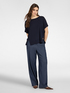 Boxy cotton and modal top image number 2