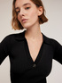 Kleid mit Kragen aus Rippstrick image number 3