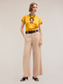 Chequered pattern palazzo trousers image number 2
