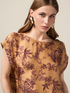 Floral print satin blouse image number 2