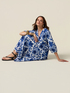 Patterned cotton midi shirtdress image number 3