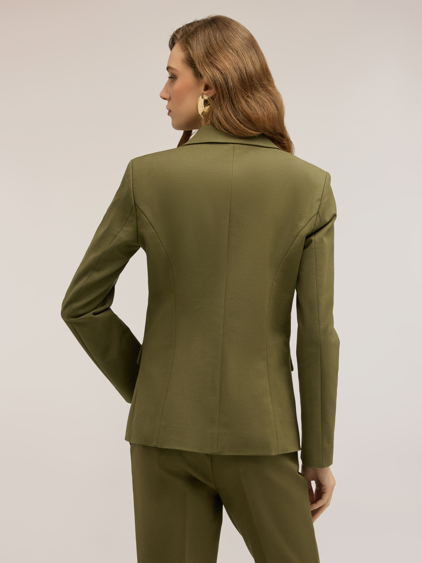 Single-breasted cotton viscose blazer image number 1