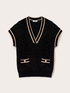 Openwork sweater with tiny sequins image number 4