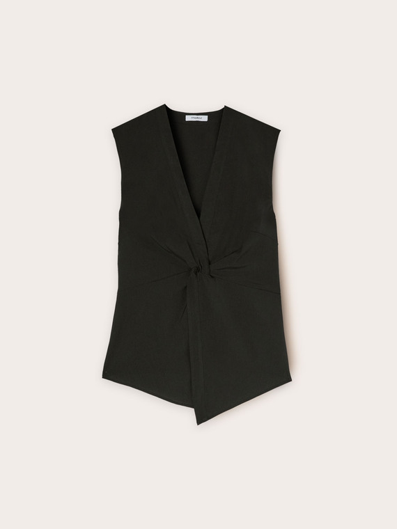 Crop top with cross-over design