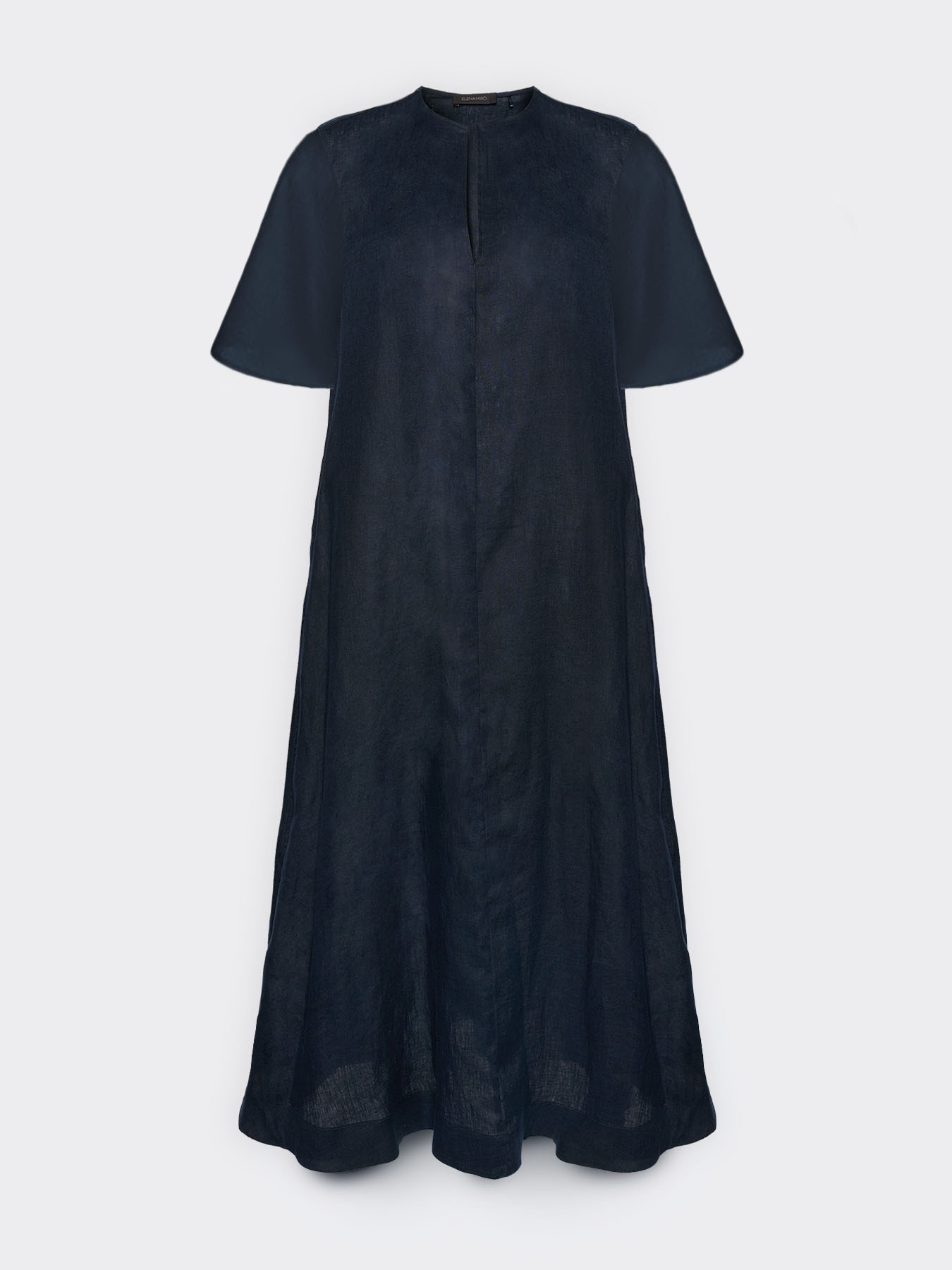 Langes Leinenkleid mit V-Ausschnitt image number 5