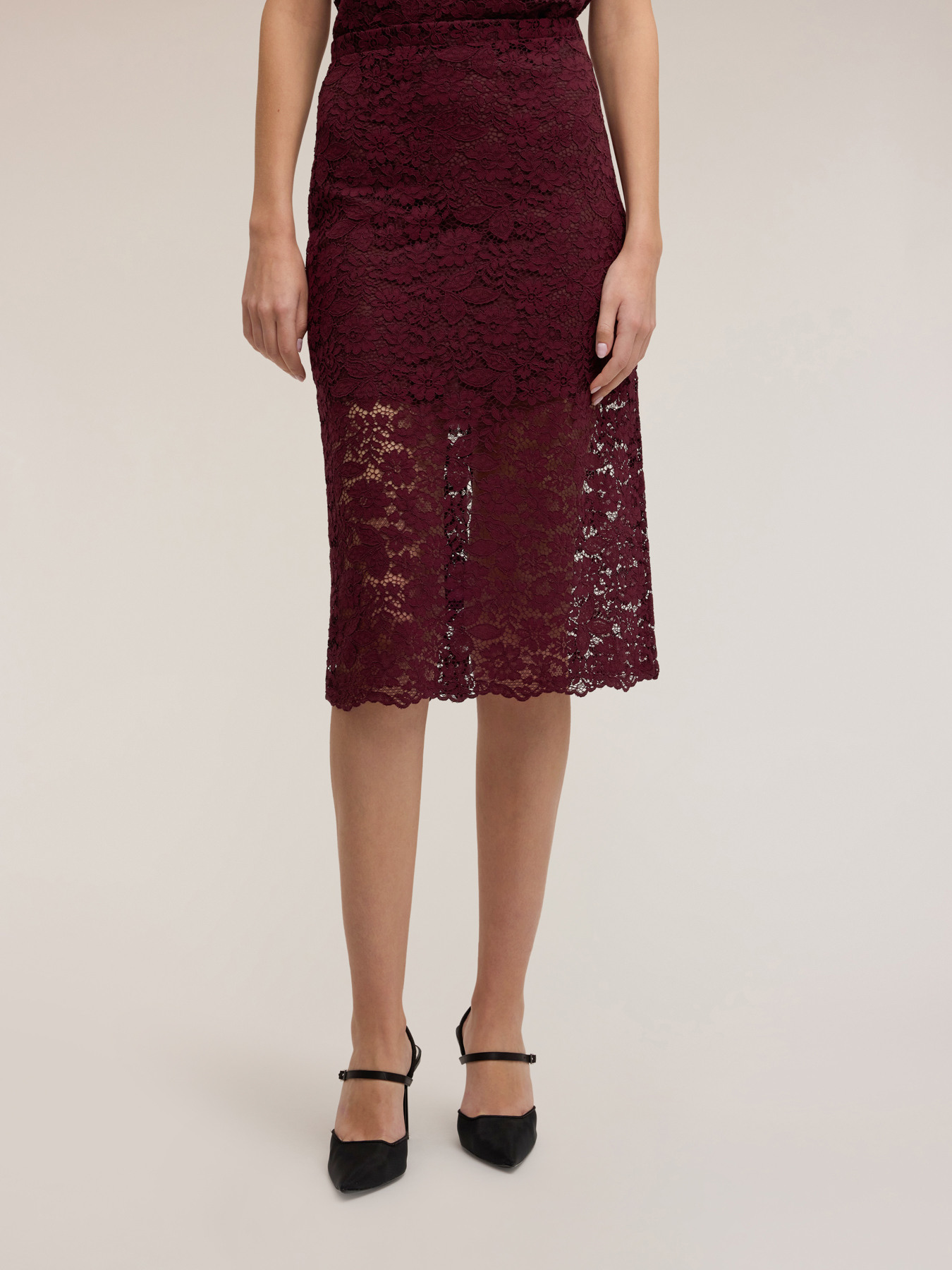 Lace sheath skirt image number 2