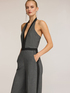 Long jumpsuit with halter neckline image number 2