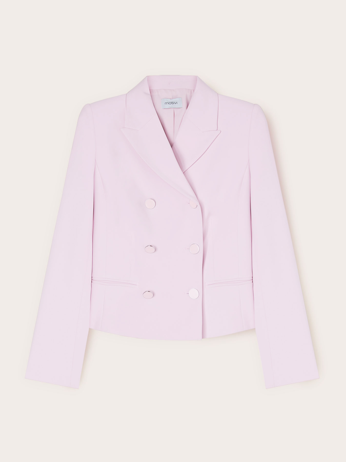 Double-breasted jacket in cady crepe image number 4