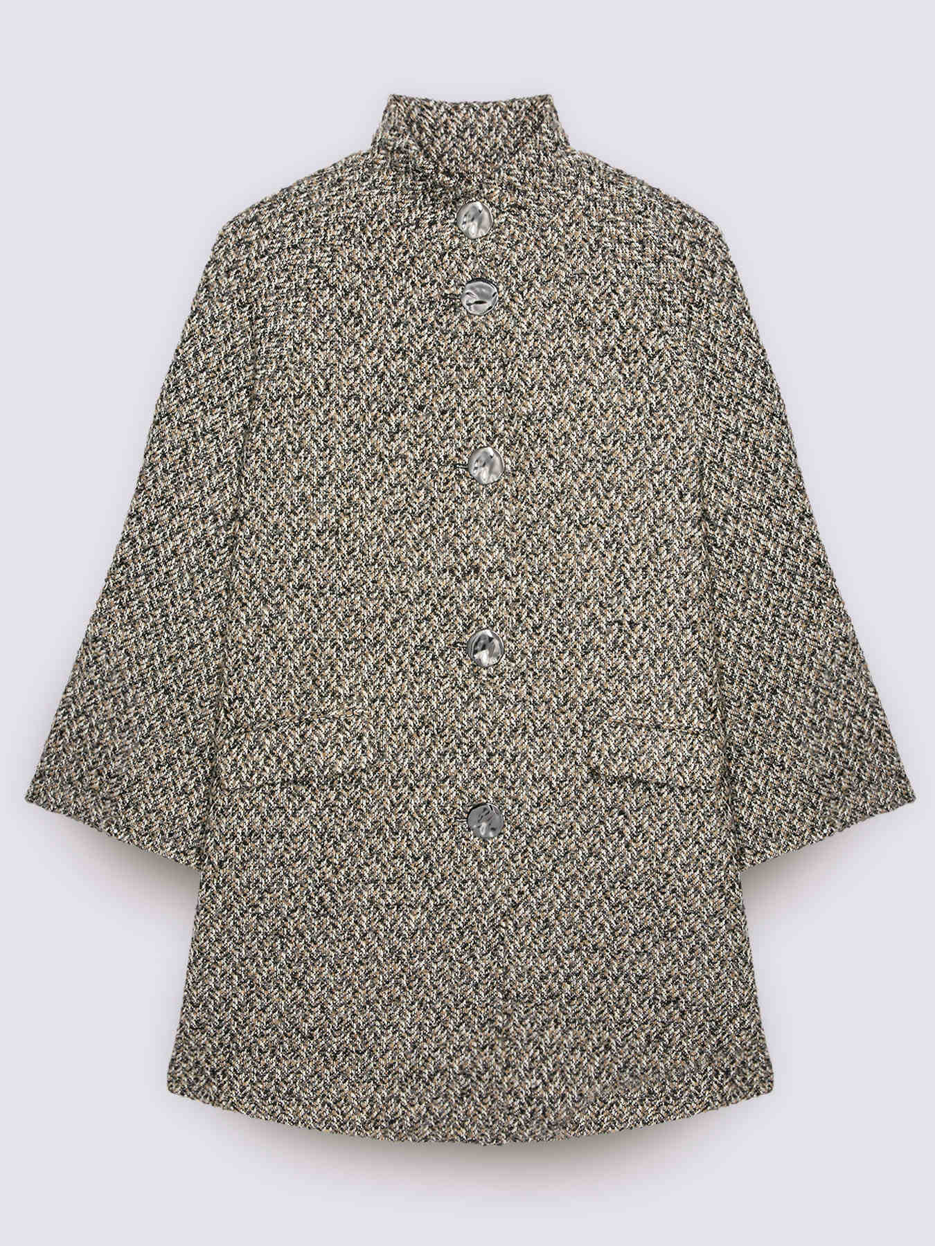 Jacquard coat with high collar image number 5