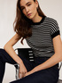 3D rib knit sweater with short sleeves image number 0