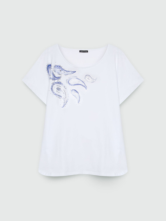 T-Shirt mit Bandana-Druck